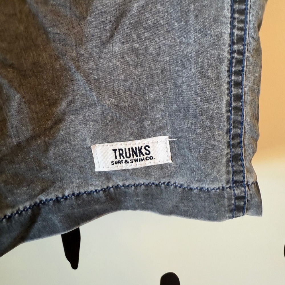 Trunks Surf Swim Co. Mens Blue Gray Colorblock Swim Trunks Shorts Medium M‎ - Picture 2 of 5